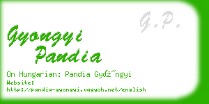 gyongyi pandia business card